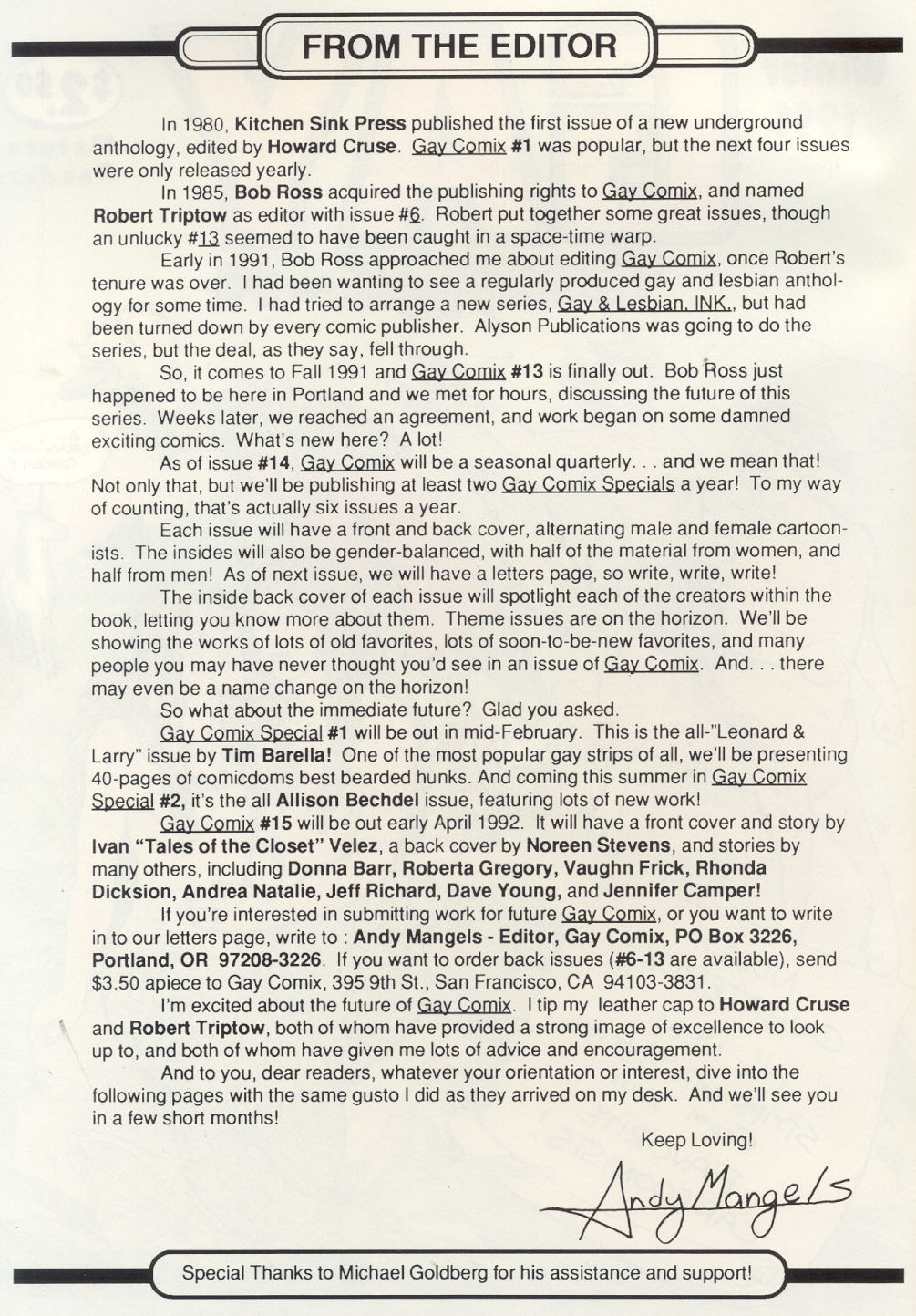 Read online Gay Comix (Gay Comics) comic -  Issue #14 - 2