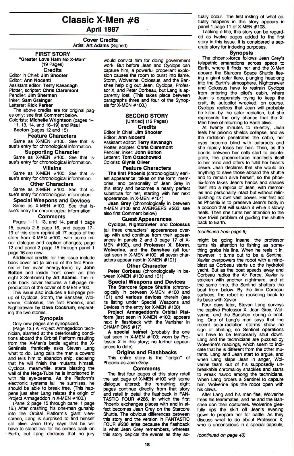 The Official Marvel Index To The X-Men (1987) issue 5 - Page 20