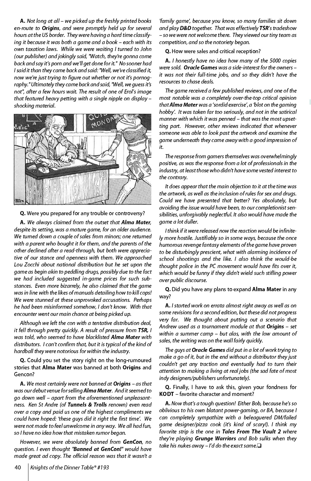 Read online Knights of the Dinner Table comic -  Issue #193 - 42