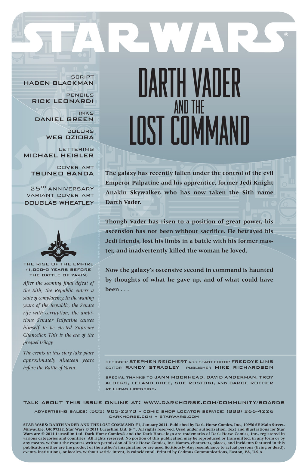 Read online Star Wars: Darth Vader and the Lost Command (2011) comic -  Issue #1 - 2