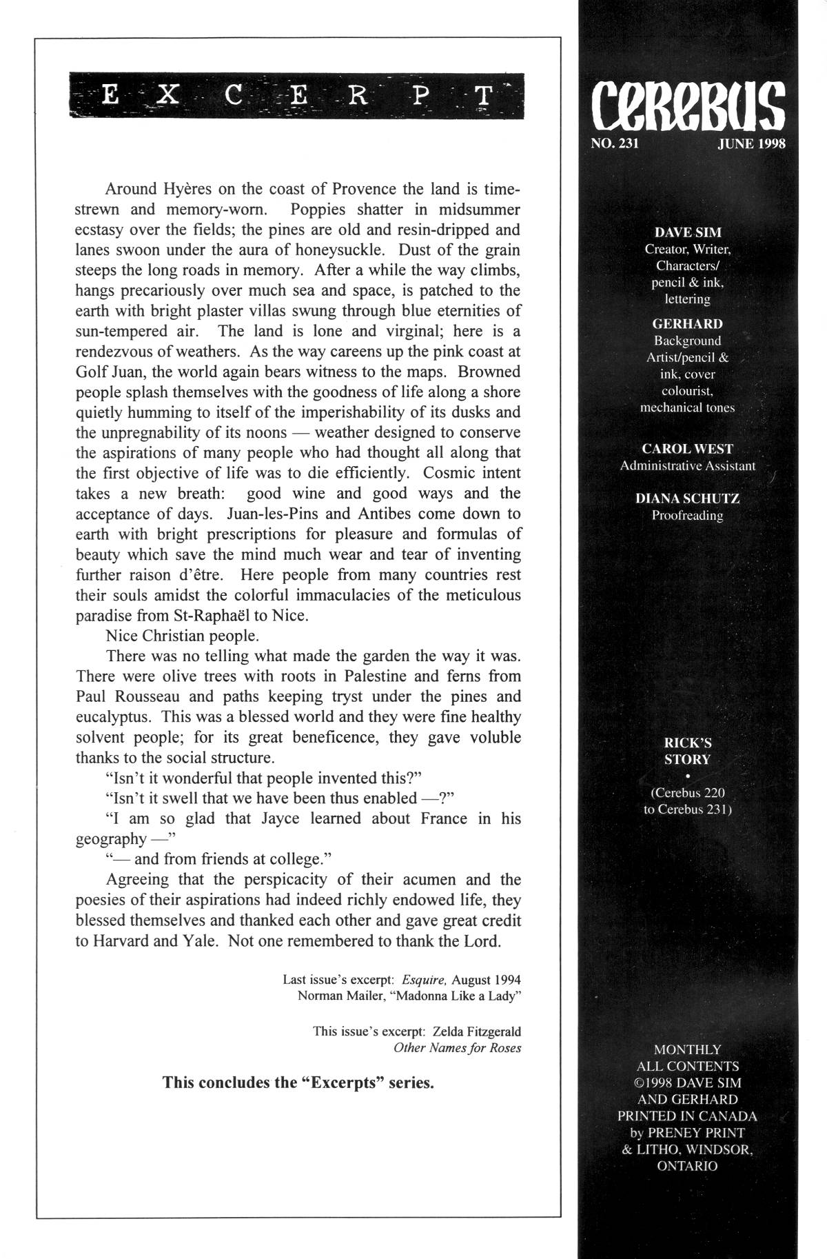 Cerebus Issue #231 #230 - English 2