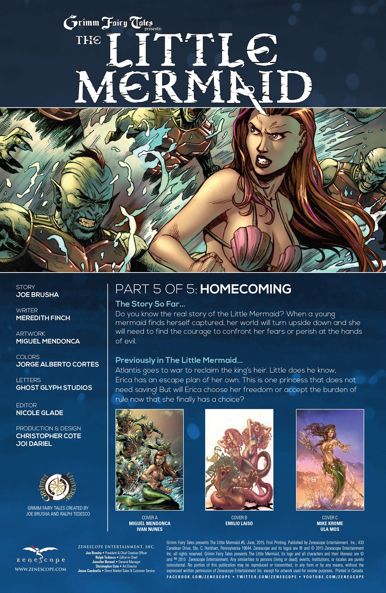 Read online Grimm Fairy Tales presents The Little Mermaid comic -  Issue #5 - 2