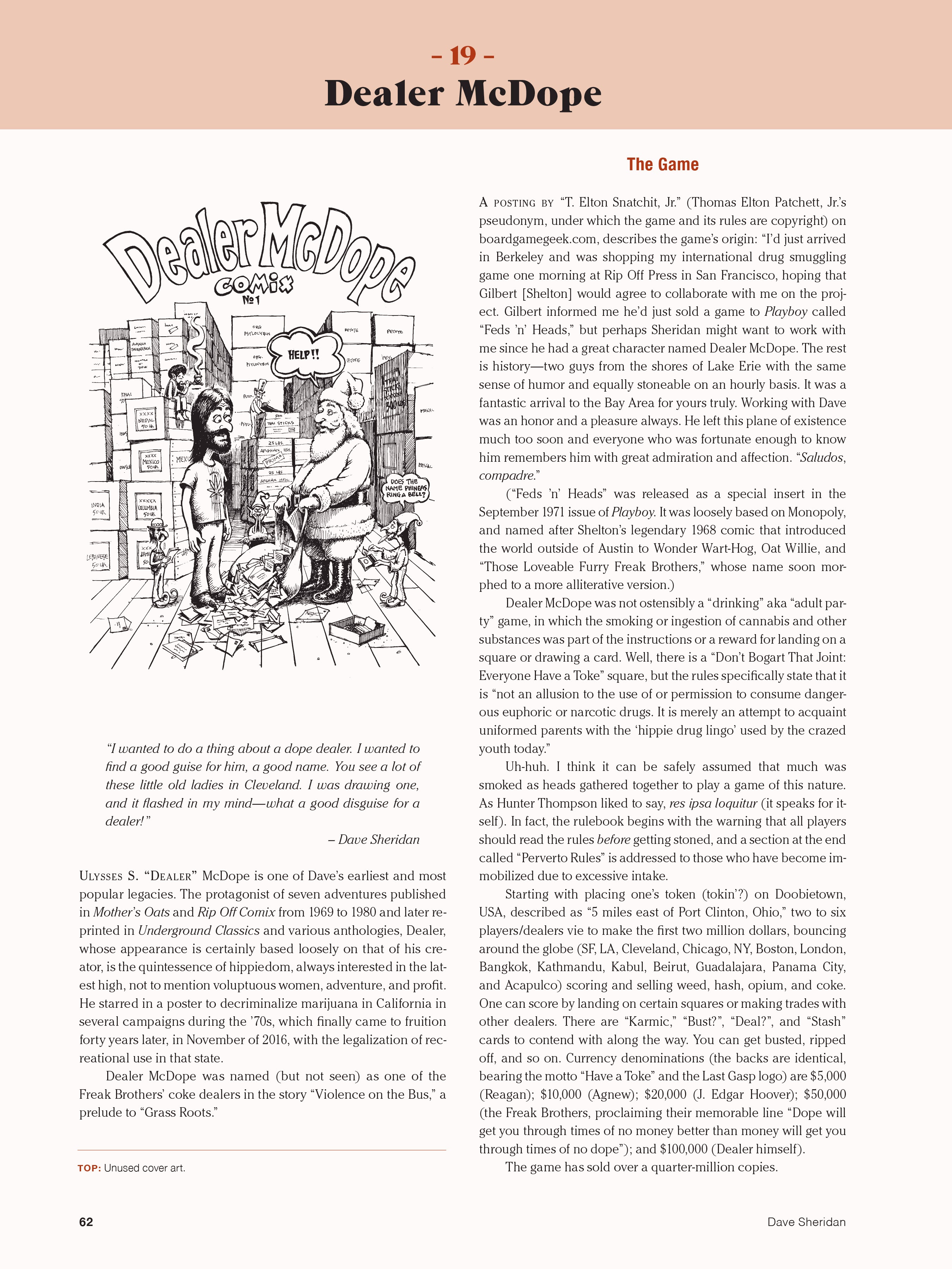 Read online Dave Sheridan: Life with Dealer McDope, the Leather Nun, and the Fabulous Furry Freak Brothers comic -  Issue # TPB (Part 1) - 73