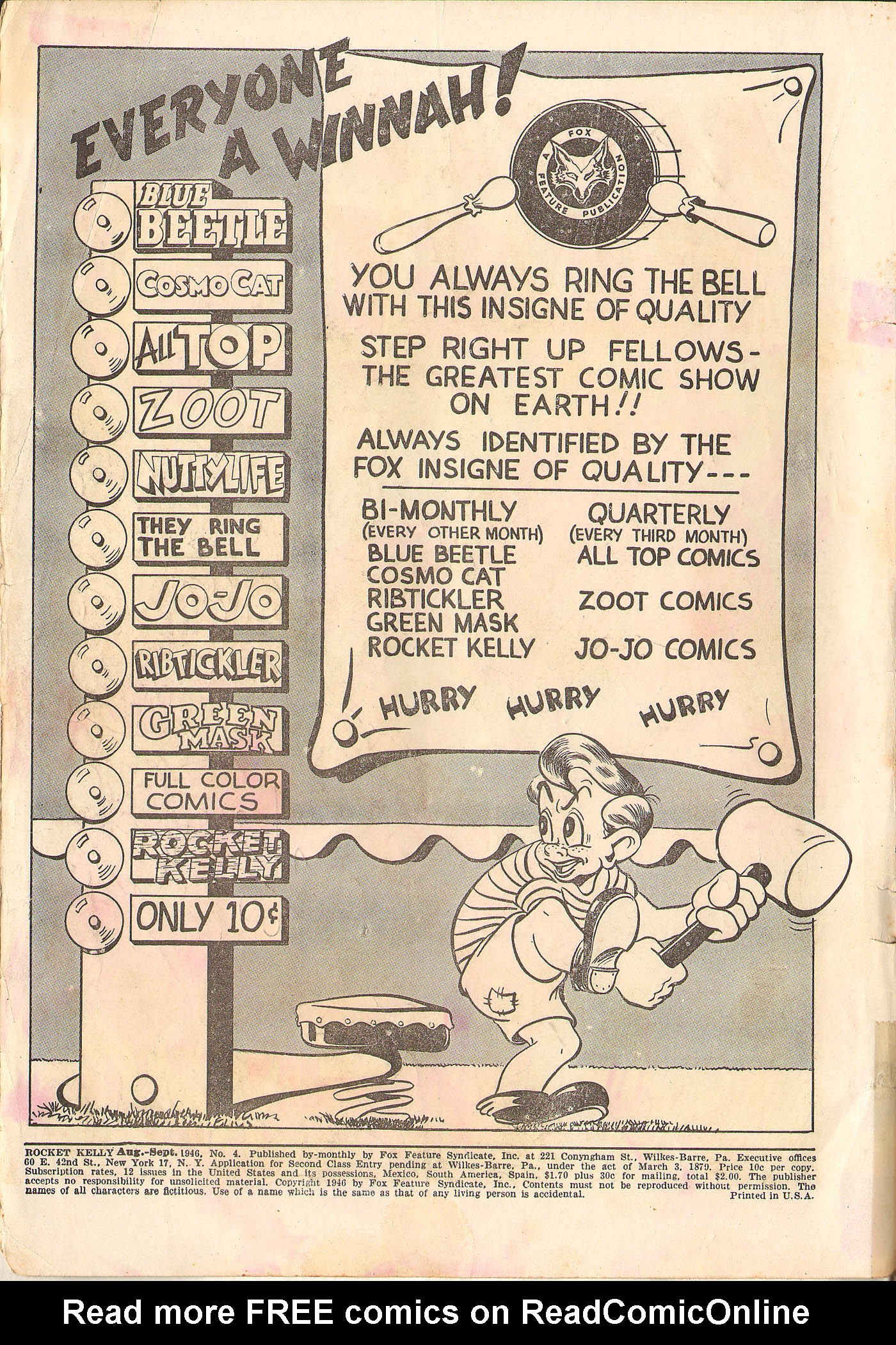 Read online Rocket Kelly (1945) comic -  Issue #4 - 2