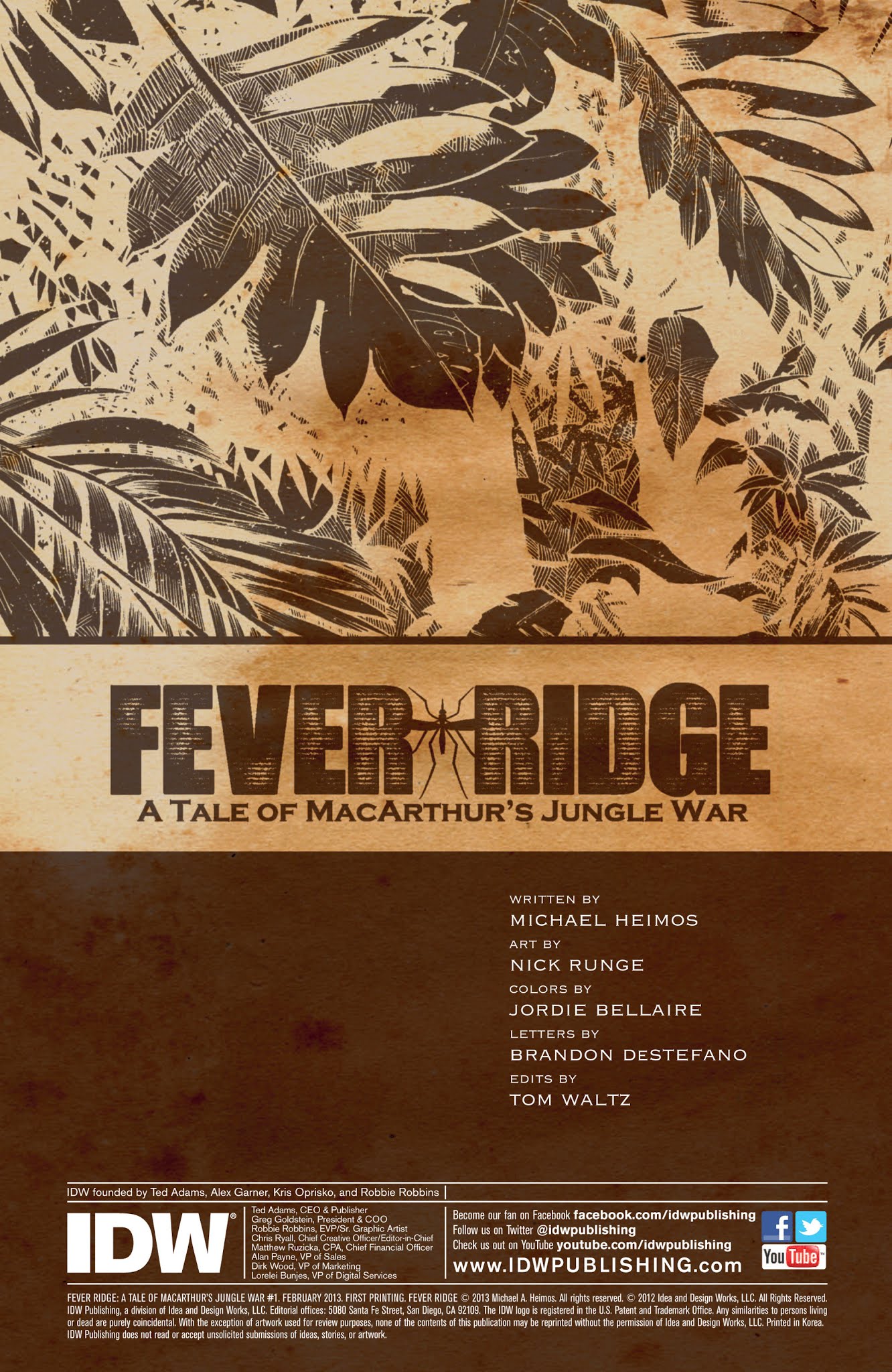 Read online Fever Ridge: A Tale of MacArthur's Jungle War comic -  Issue #1 - 2