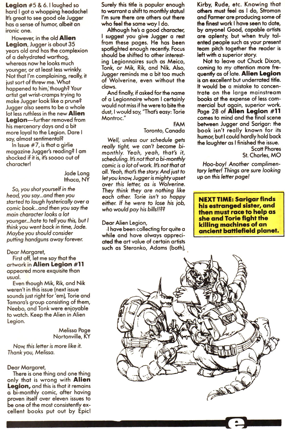 Read online Alien Legion (1987) comic -  Issue #13 - 33