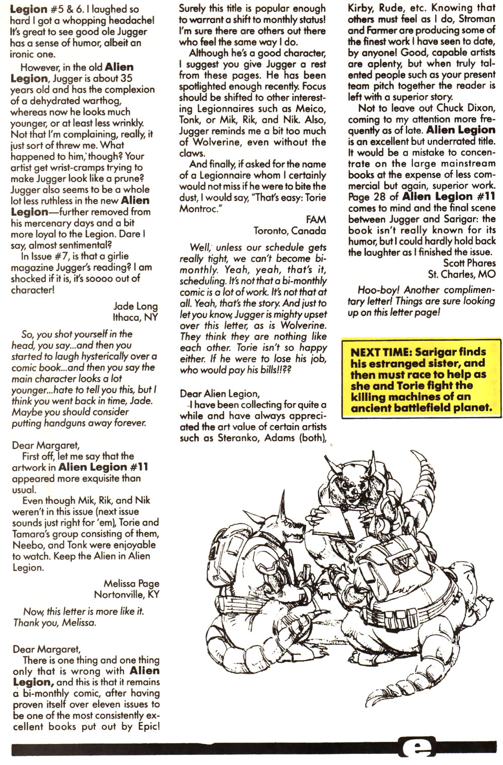 Read online Alien Legion (1987) comic -  Issue #13 - 33