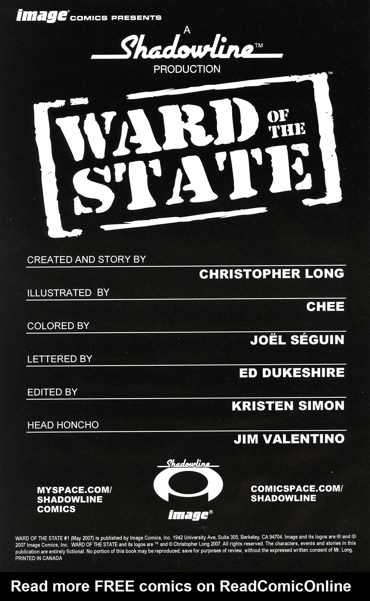Read online Ward Of The State comic -  Issue #1 - 2