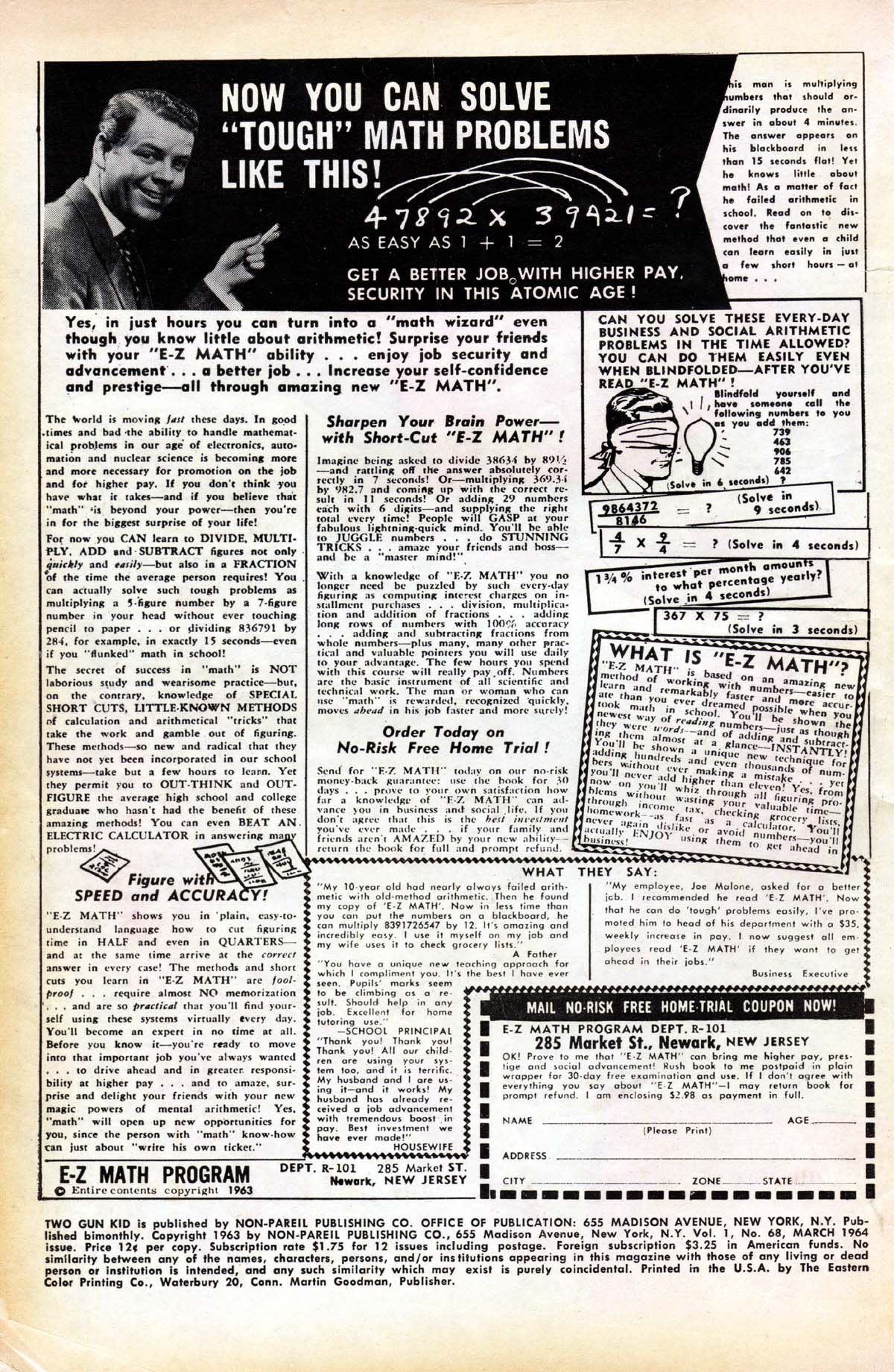 Read online Two-Gun Kid comic -  Issue #68 - 2