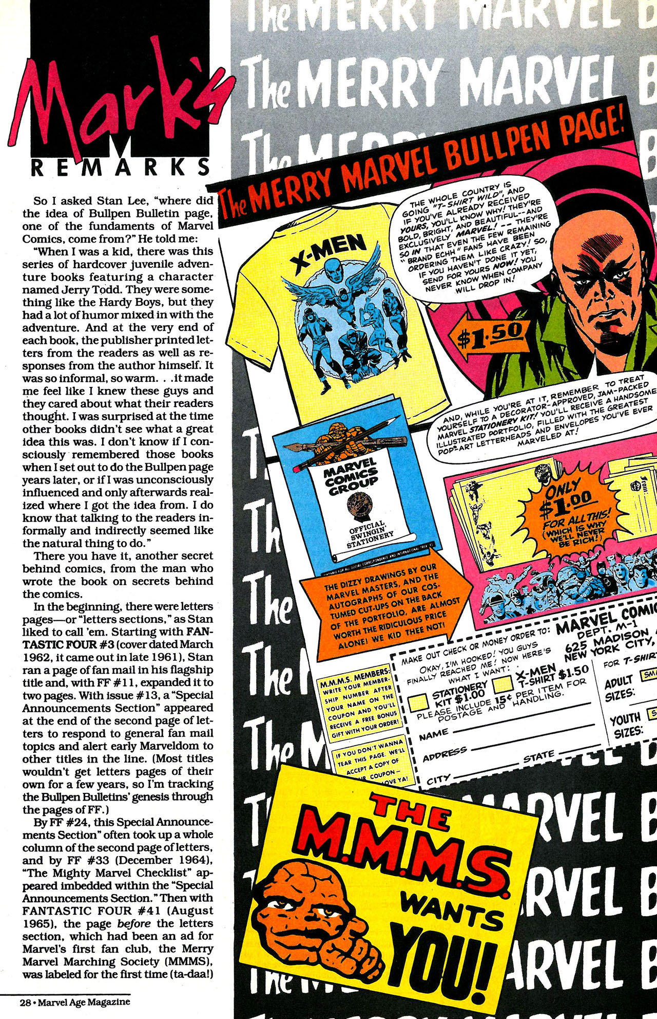 Read online Marvel Age comic -  Issue #119 - 27