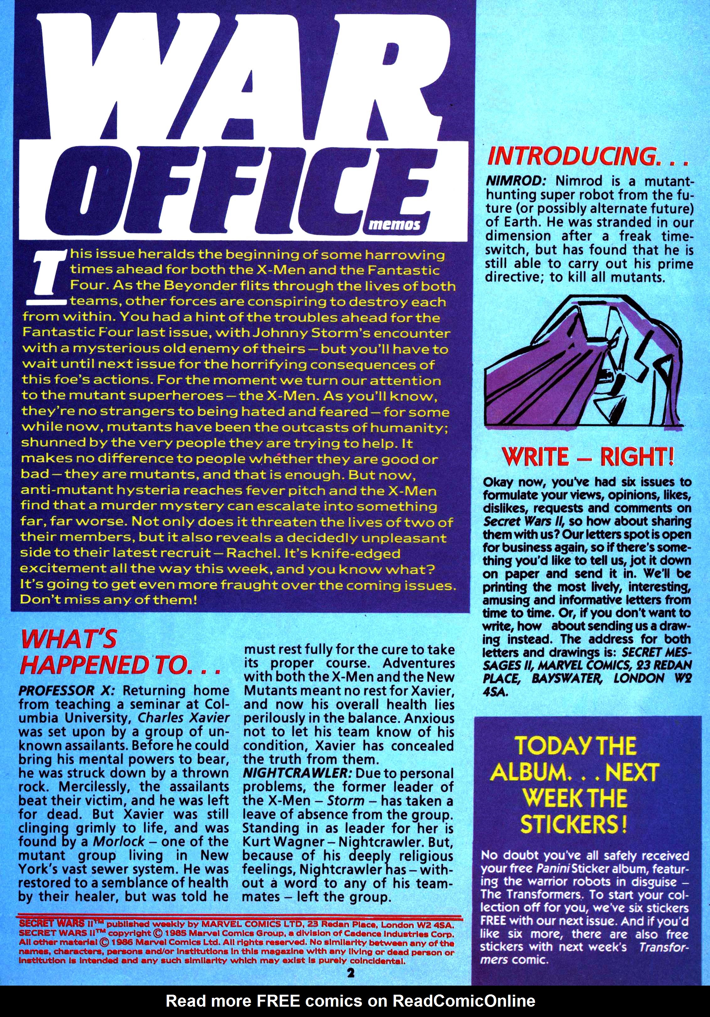 Read online Secret Wars (1985) comic -  Issue #37 - 2