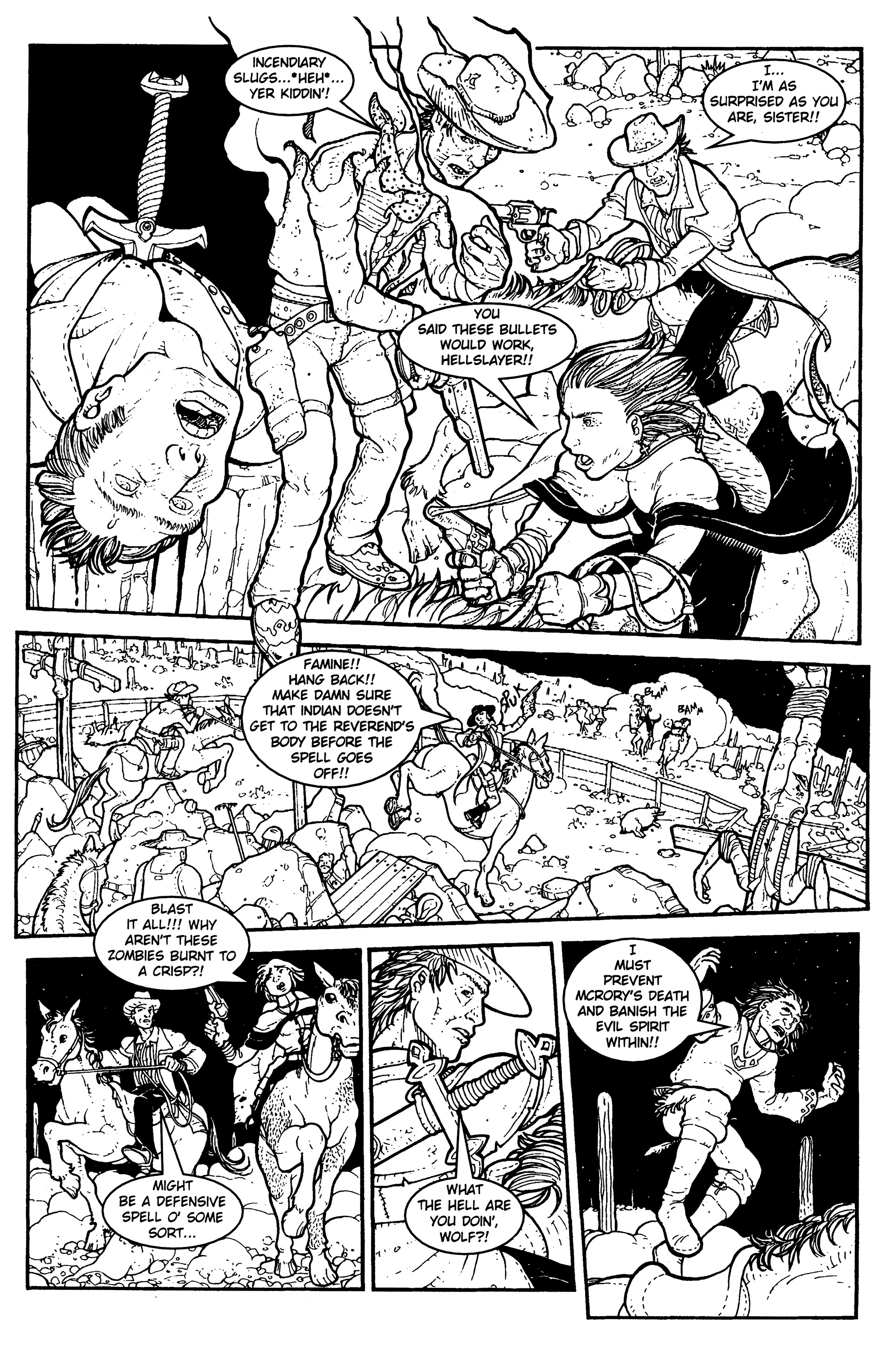 Read online Warrior Nun: Black & White comic -  Issue #17 - 5