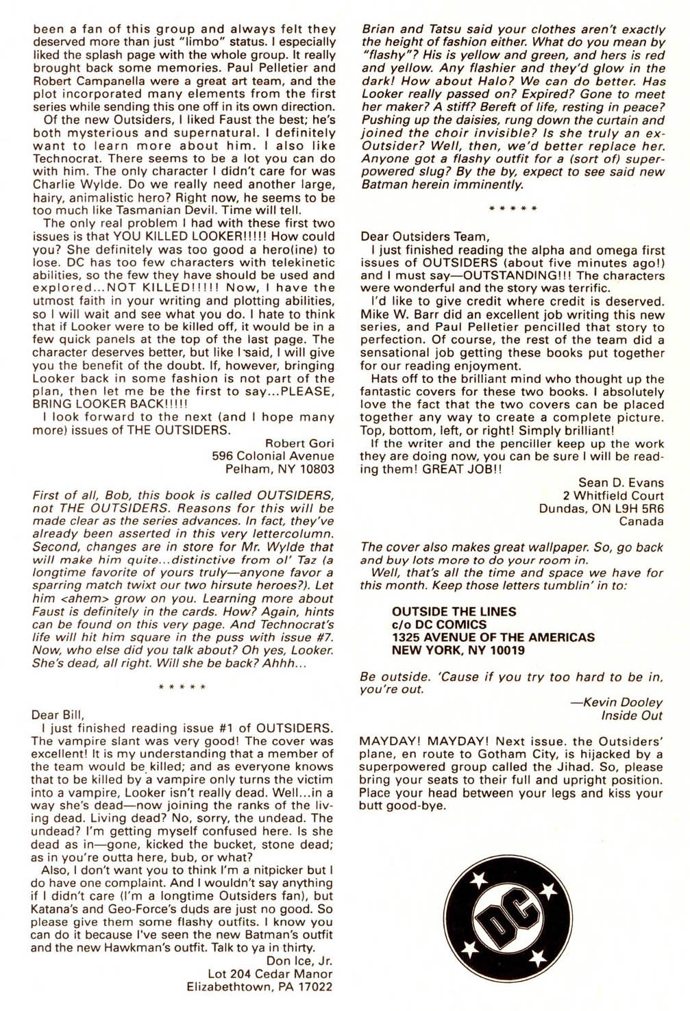 Read online Outsiders (1993) comic -  Issue #5 - 27