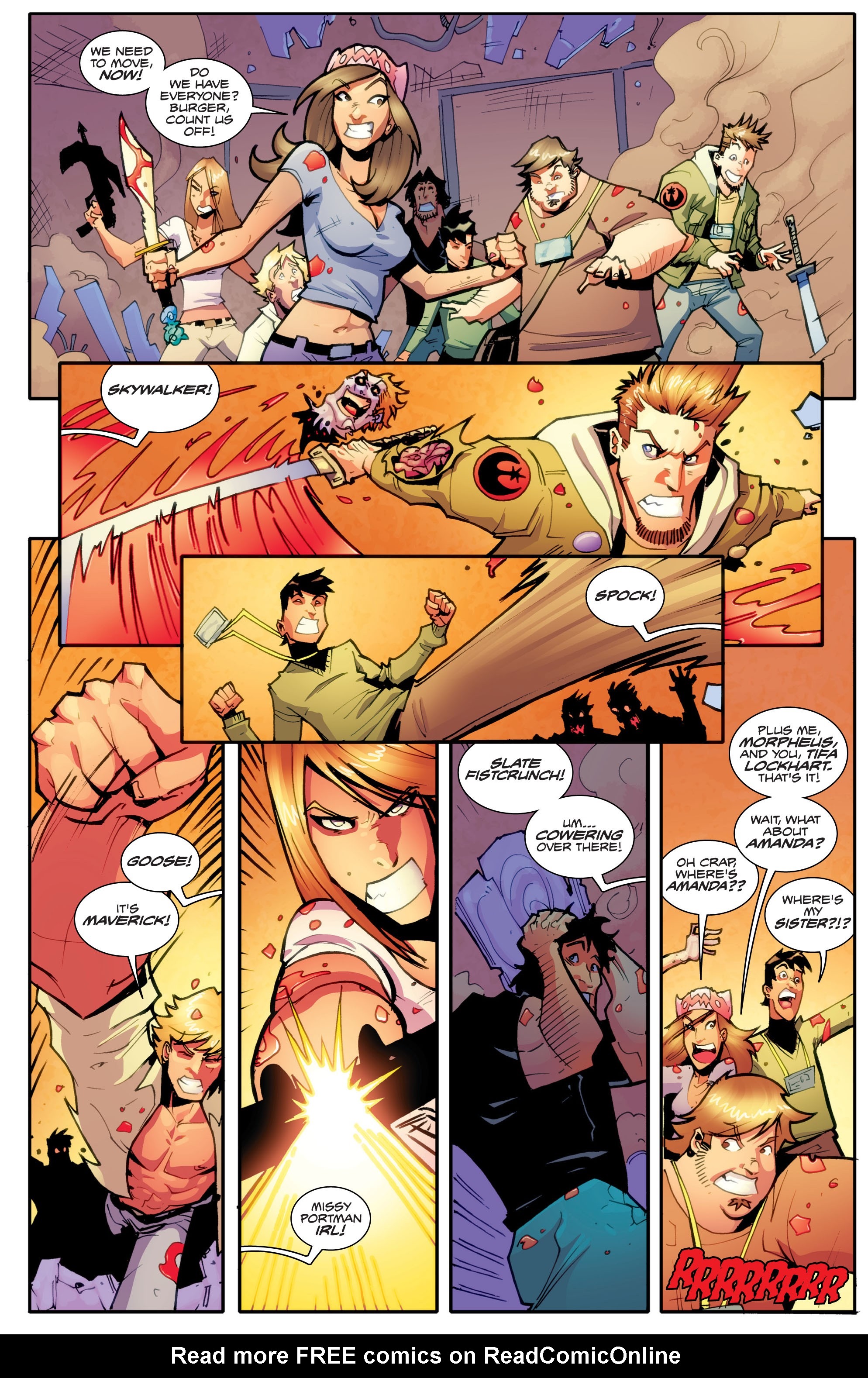 Read online Fanboys vs. Zombies comic -  Issue #3 - 16