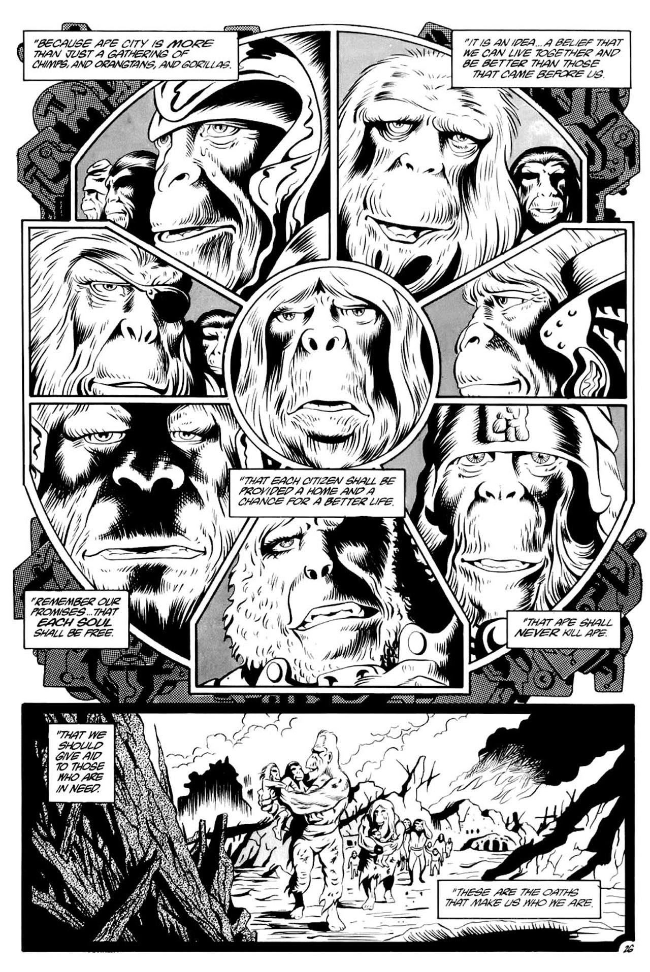 Read online Planet of the Apes (1990) comic -  Issue #7 - 28