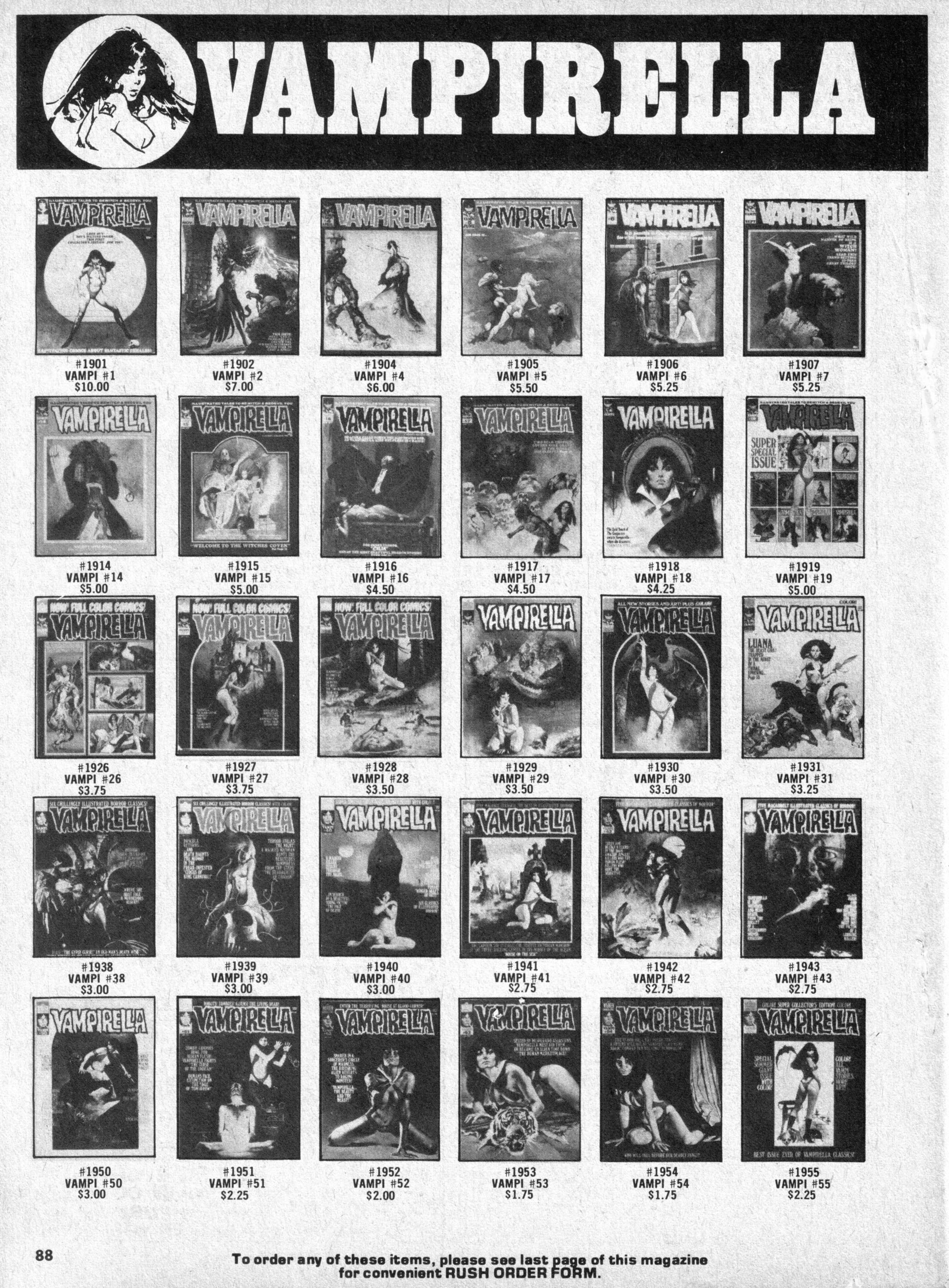 Read online Vampirella (1969) comic -  Issue #58 - 88