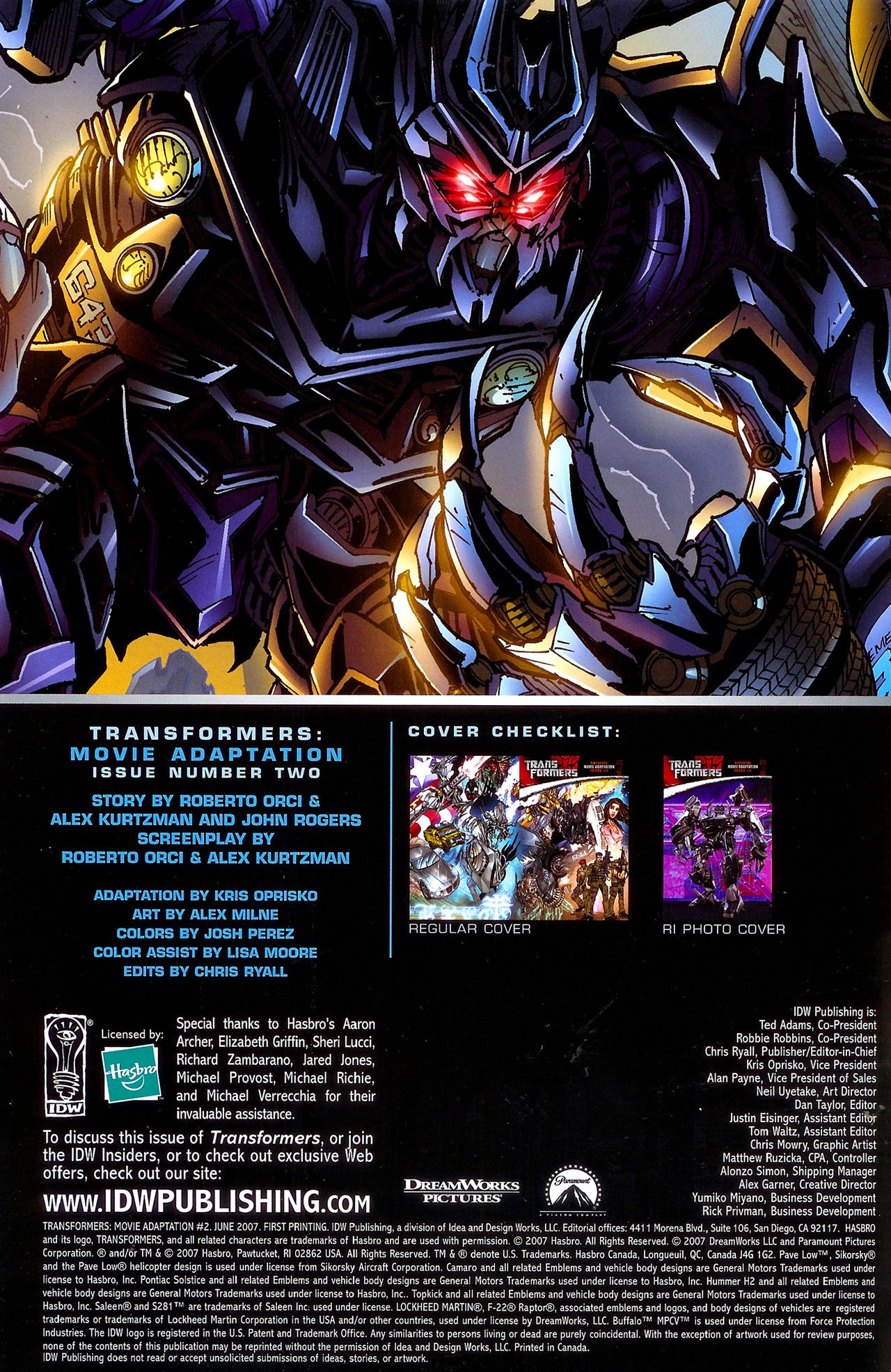 Read online Transformers: The Movie Adaptation comic -  Issue #2 - 2