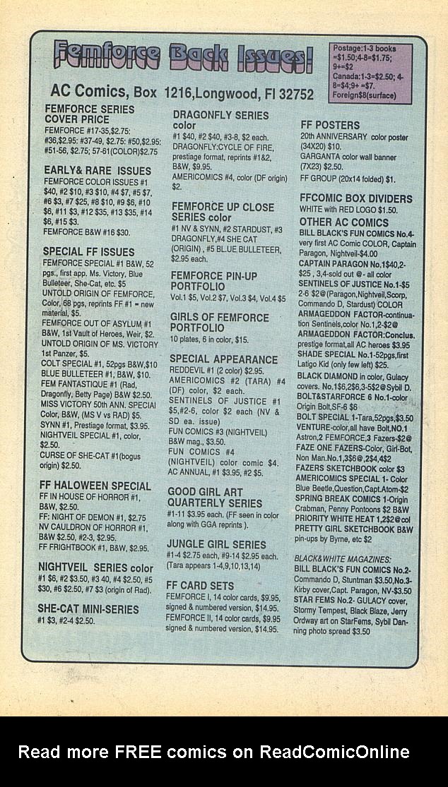 Read online Femforce comic -  Issue #62 - 34