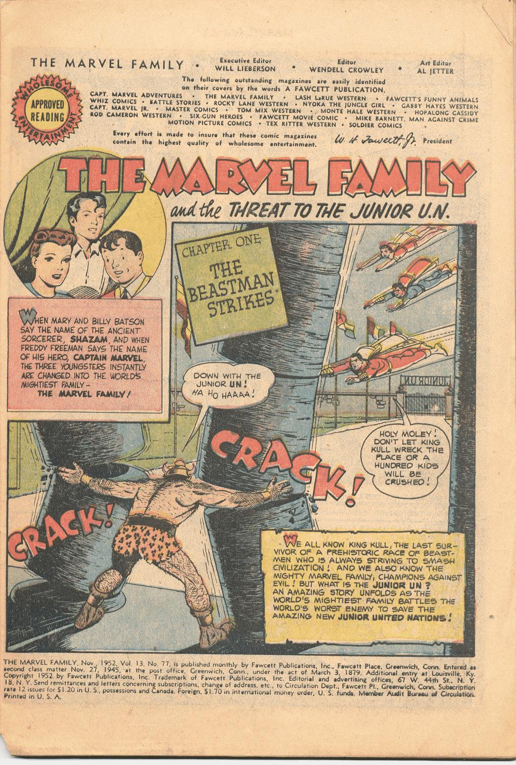 Read online The Marvel Family comic -  Issue #77 - 3