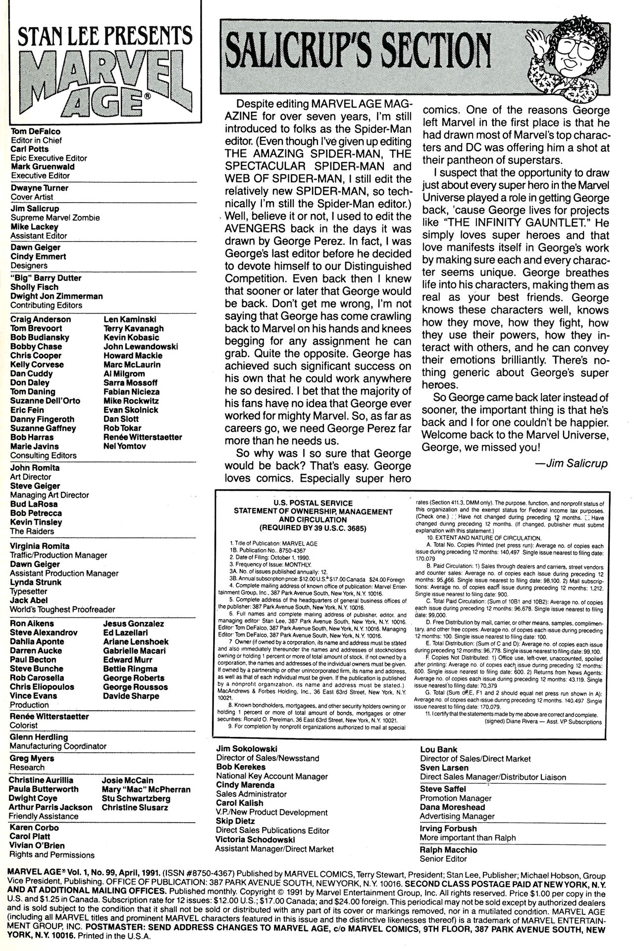 Read online Marvel Age comic -  Issue #99 - 2