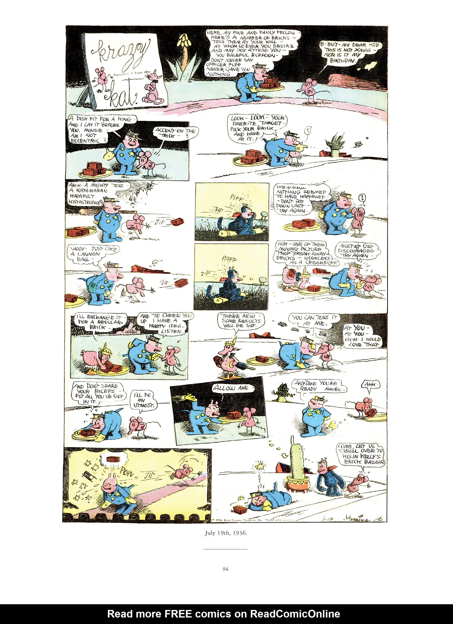 Read online Krazy & Ignatz comic -  Issue # TPB 9 - 92