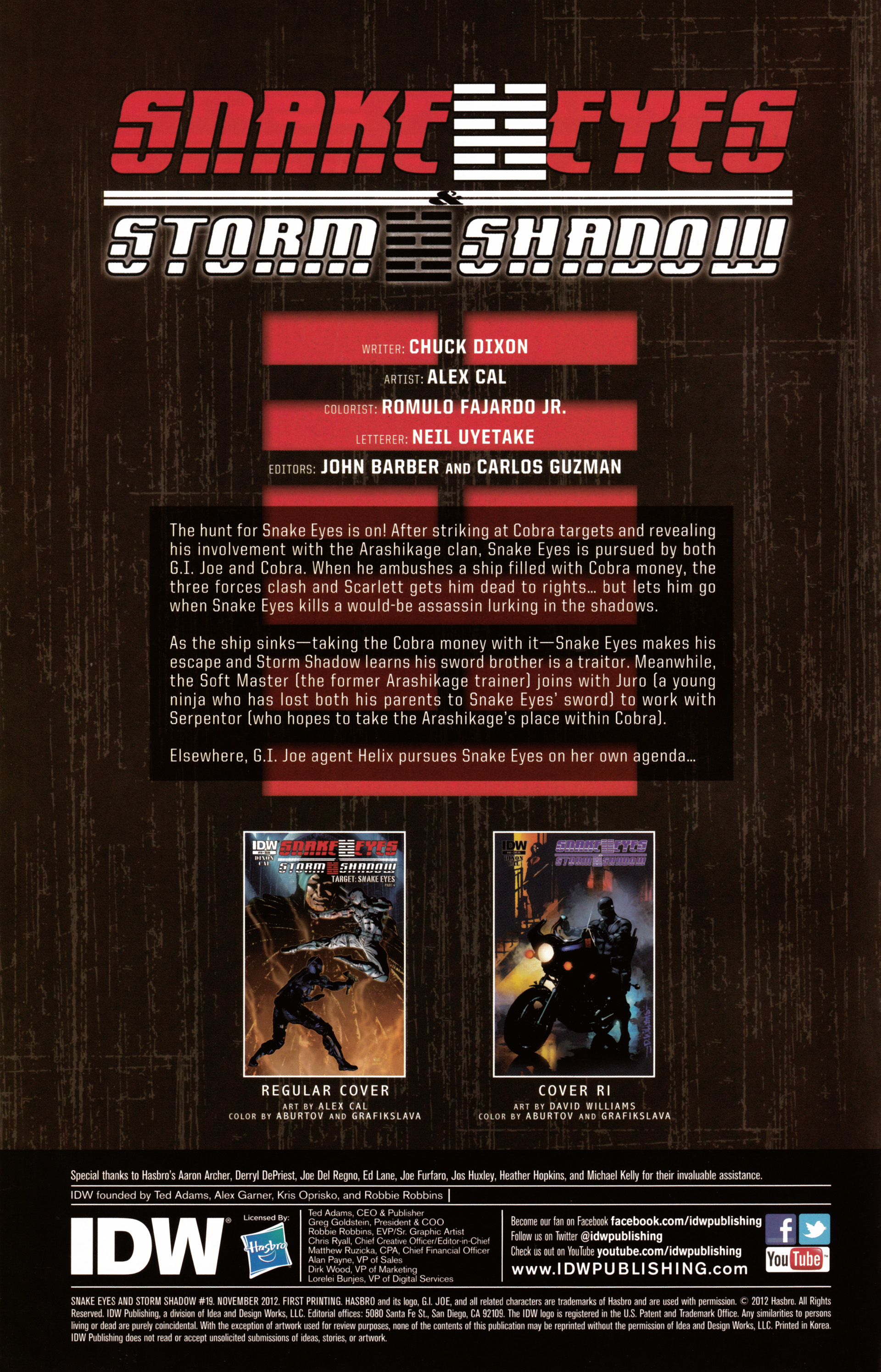 Read online Snake Eyes and Storm Shadow comic -  Issue #19 - 2