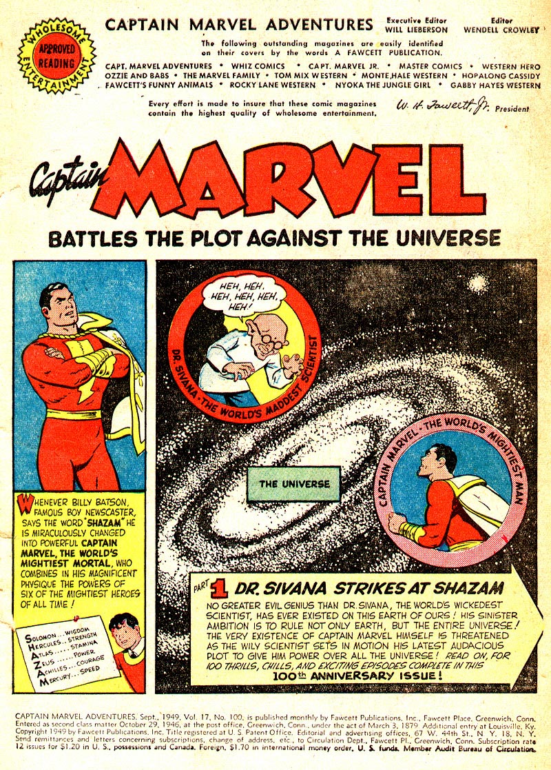 Captain Marvel Adventures issue 100 - Page 3