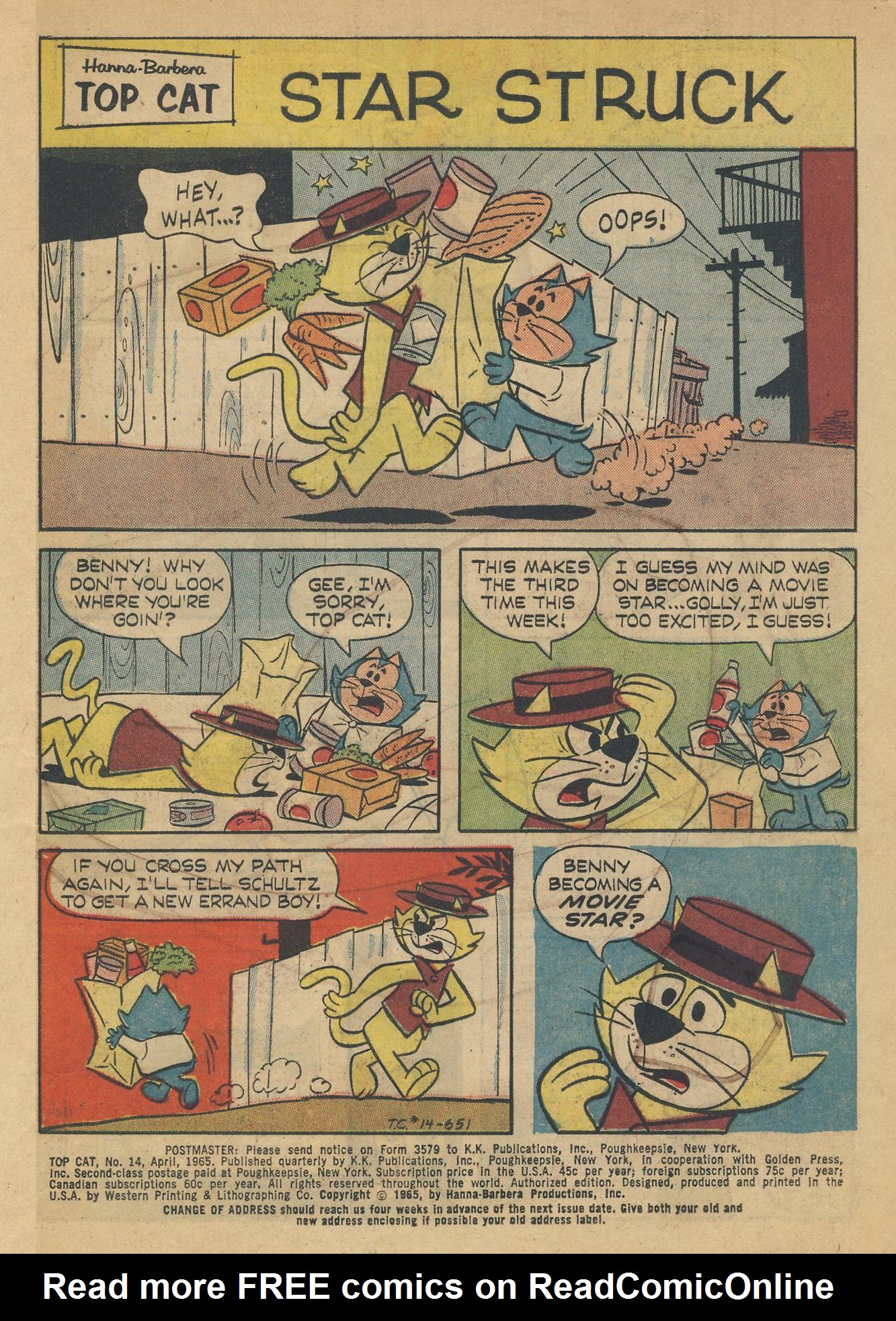 Read online Top Cat (1962) comic -  Issue #14 - 3
