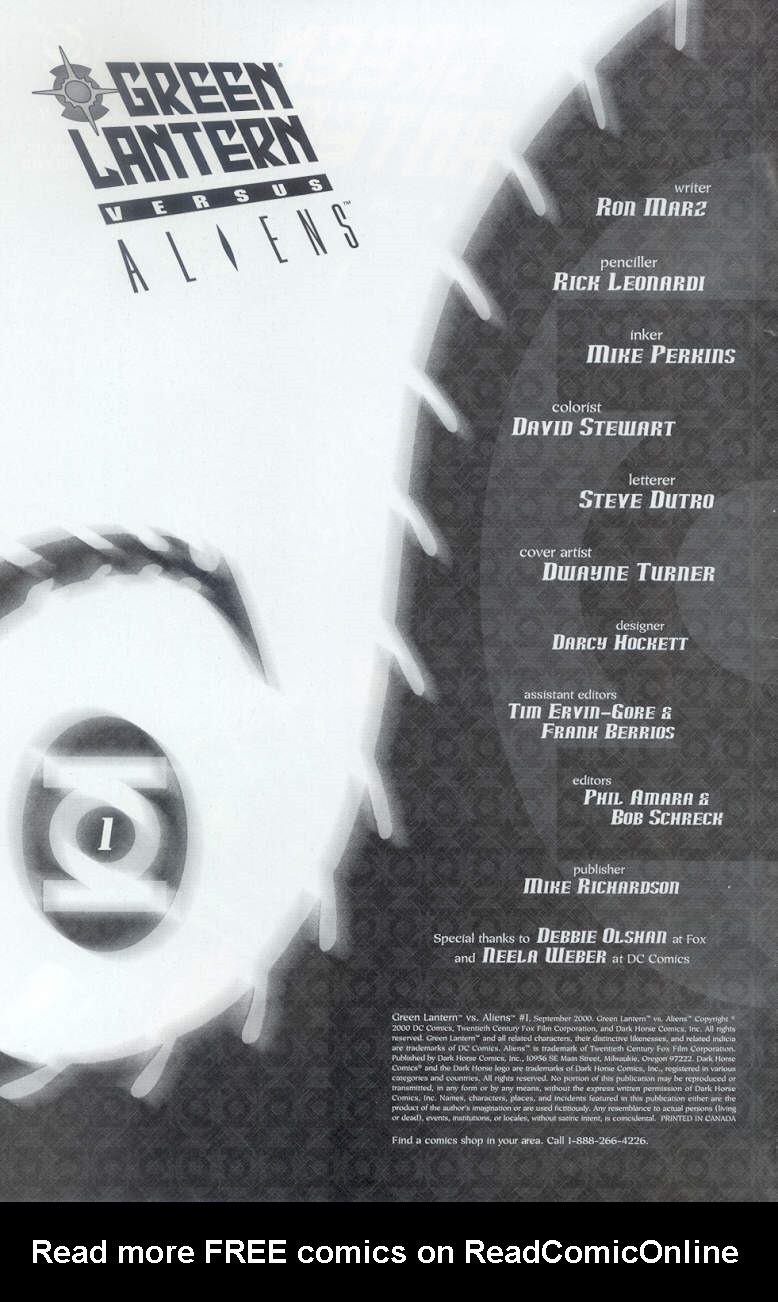 Read online Green Lantern vs. Aliens comic -  Issue #1 - 2