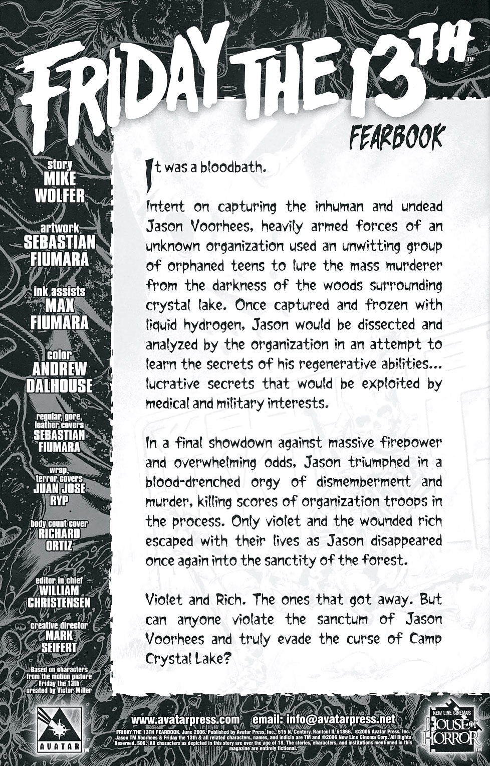 Read online Friday the 13th Fearbook comic -  Issue # Full - 6