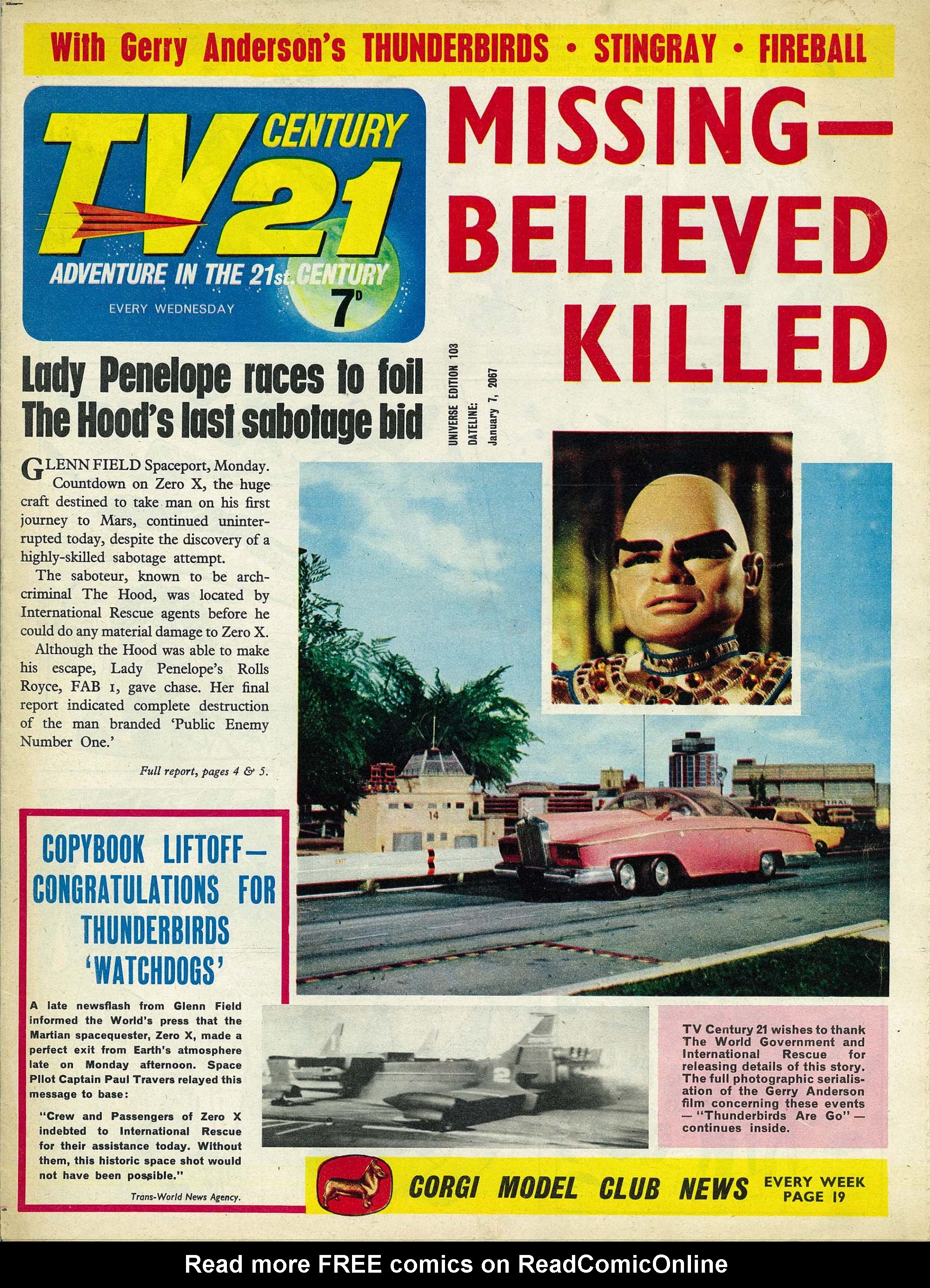 Read online TV Century 21 (TV 21) comic -  Issue #103 - 1