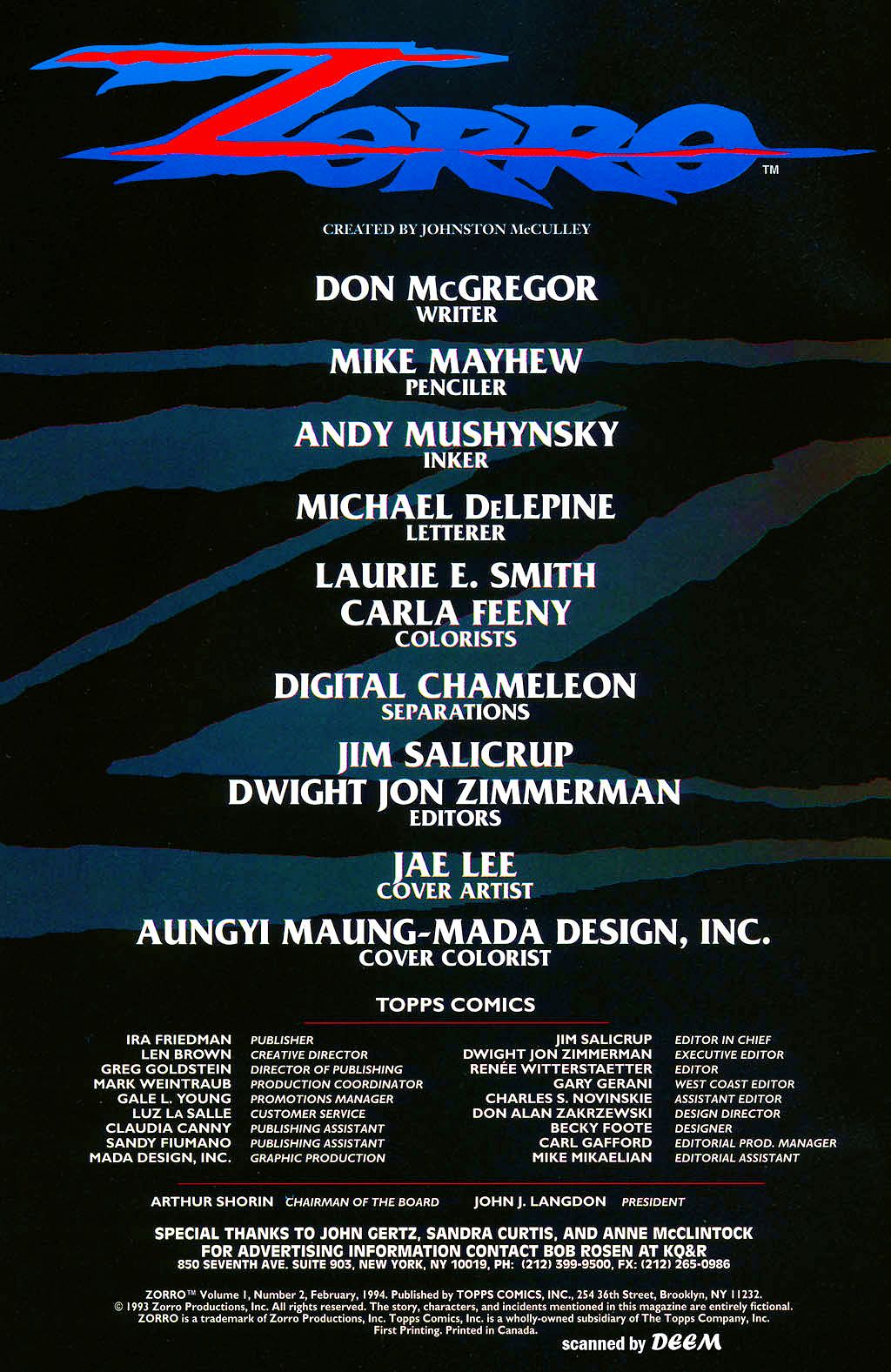 Read online Zorro (1993) comic -  Issue #2 - 2