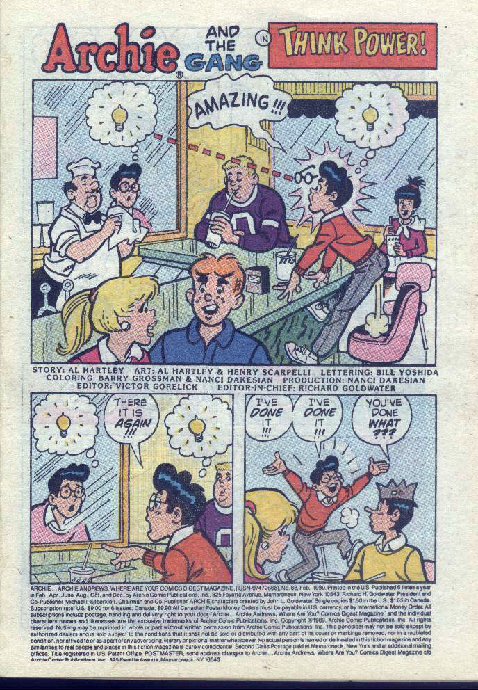 Read online Archie...Archie Andrews, Where Are You? Digest Magazine comic -  Issue #66 - 2