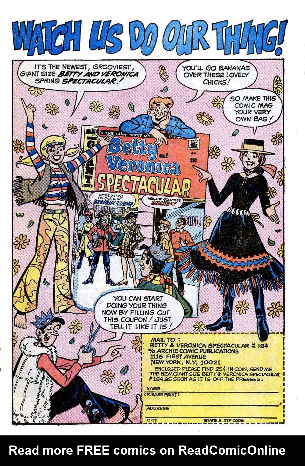 Read online Archie (1960) comic -  Issue #208 - 19