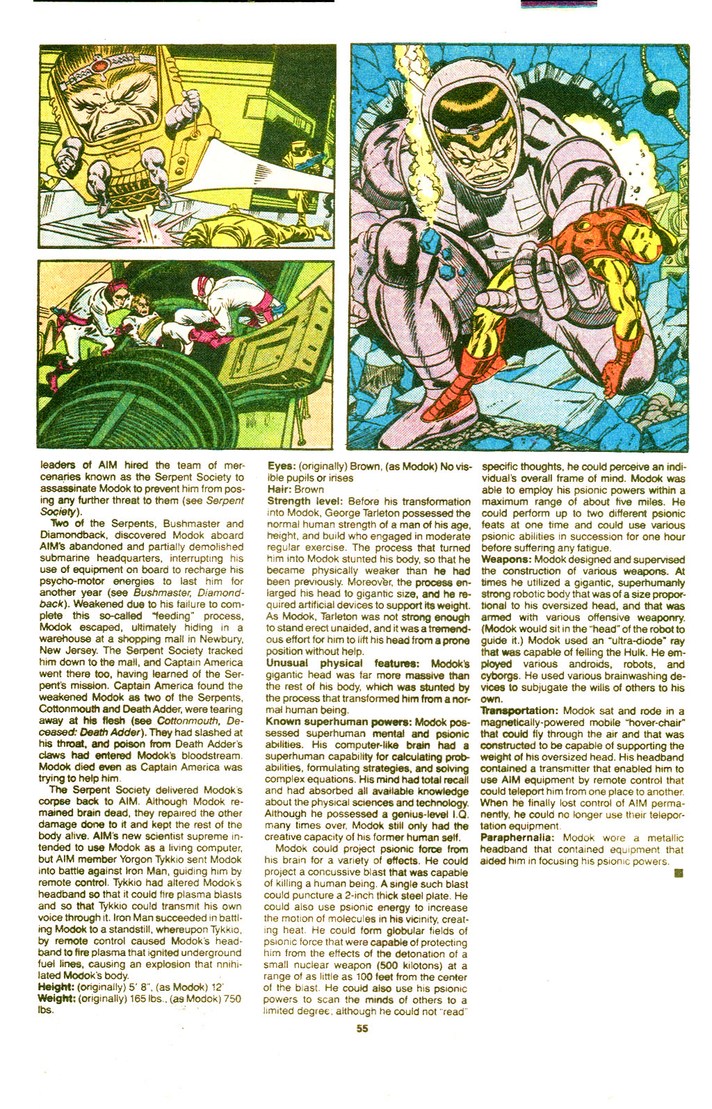 The Official Handbook of the Marvel Universe Deluxe Edition issue 18 - Page 56