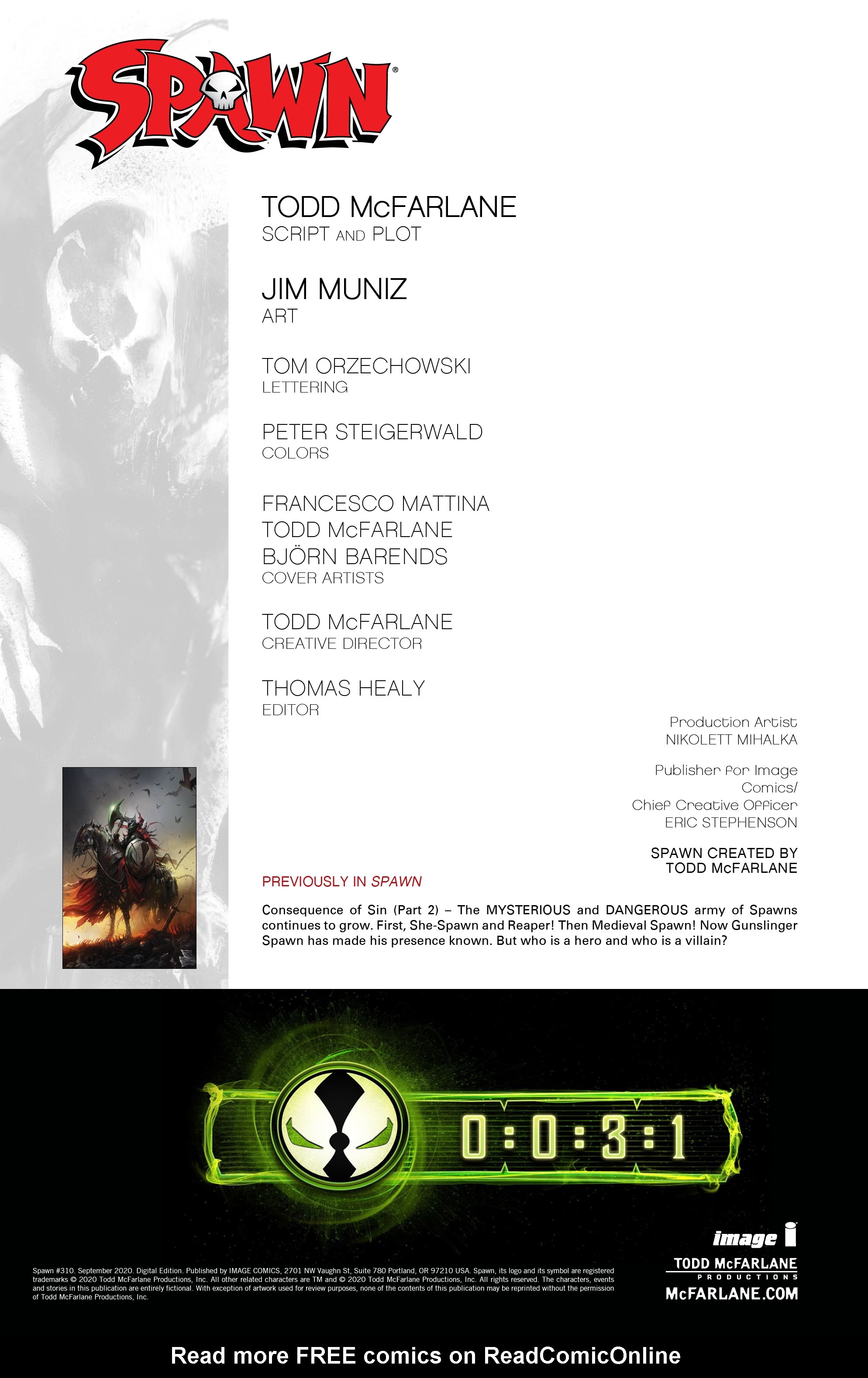 Read online Spawn comic -  Issue #310 - 2