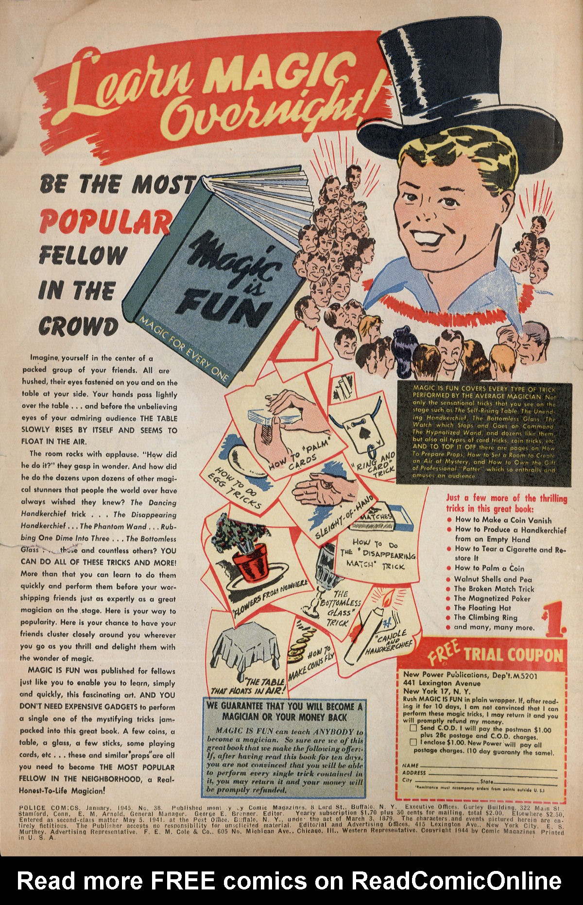 Read online Police Comics comic -  Issue #38 - 2