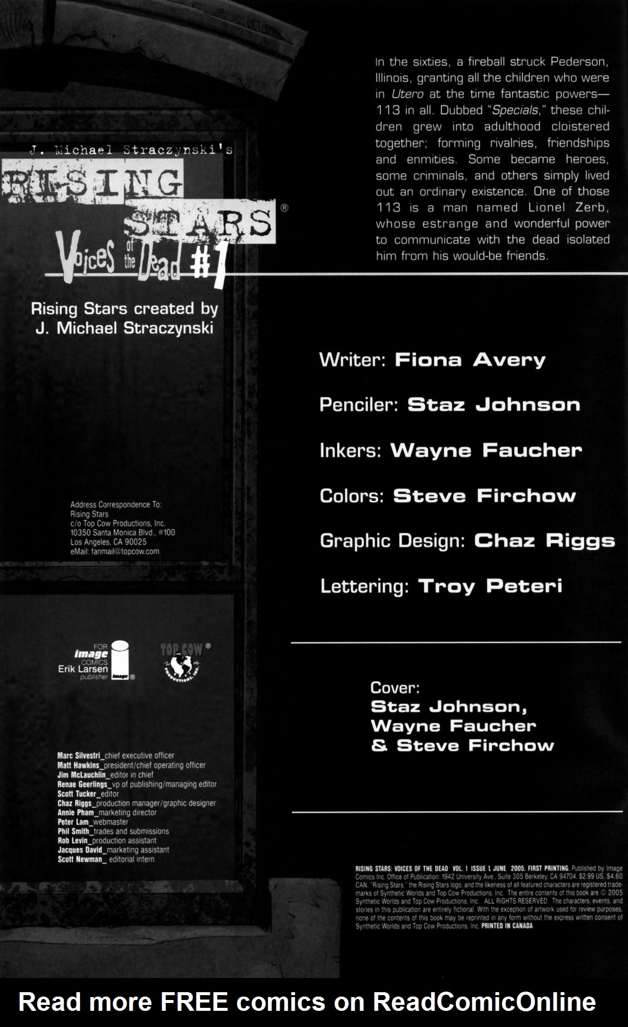 Read online Rising Stars: Voices of the Dead comic -  Issue #1 - 2