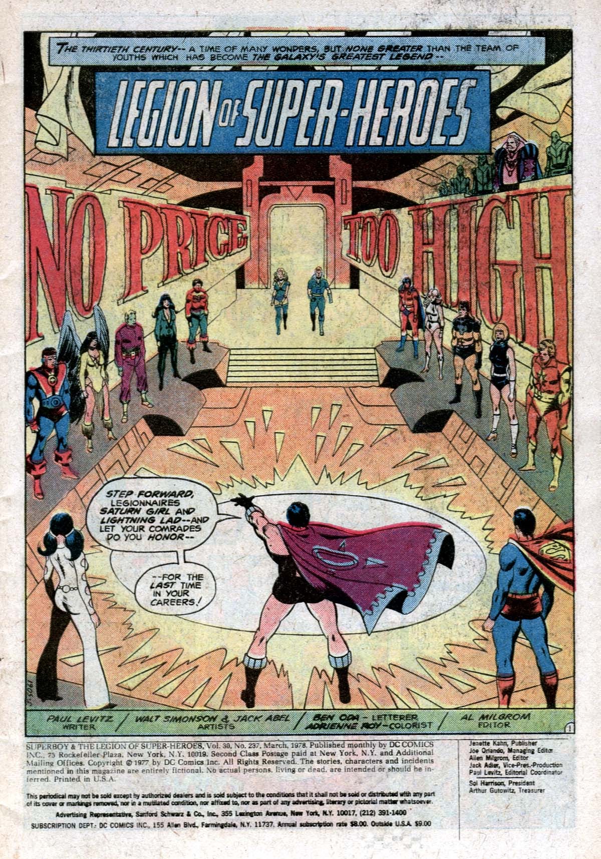 Read online Superboy and the Legion of Super-Heroes (1977) comic -  Issue #237 - 2