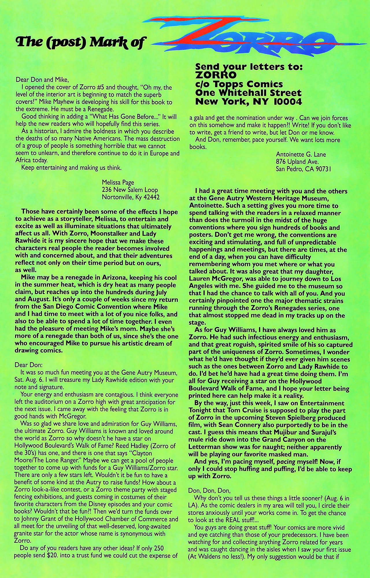 Read online Zorro (1993) comic -  Issue #10 - 28