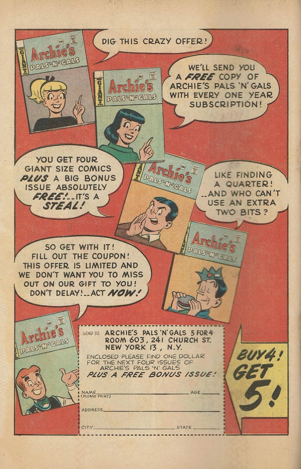 Read online Archie's Pals 'N' Gals (1952) comic -  Issue #36 - 66