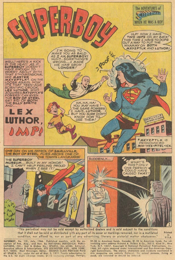 Read online Superboy (1949) comic -  Issue #131 - 2