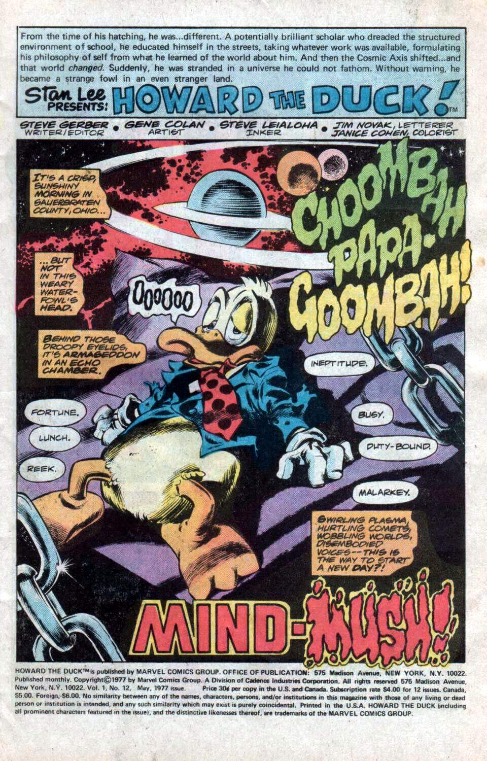 Read online Howard the Duck (1976) comic -  Issue #12 - 2