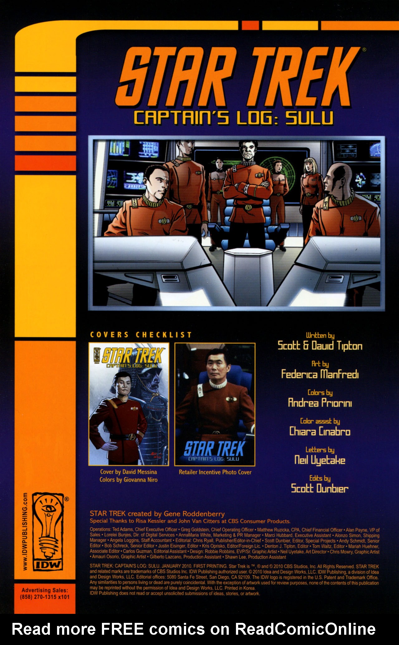 Read online Star Trek: Captain's Log comic -  Issue # Issue Sulu - 2