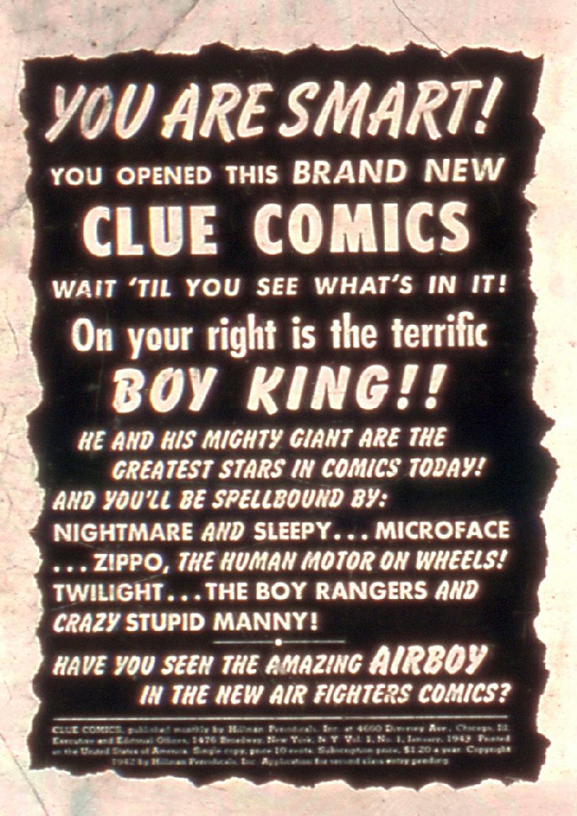 Read online Clue Comics comic -  Issue #1 - 2