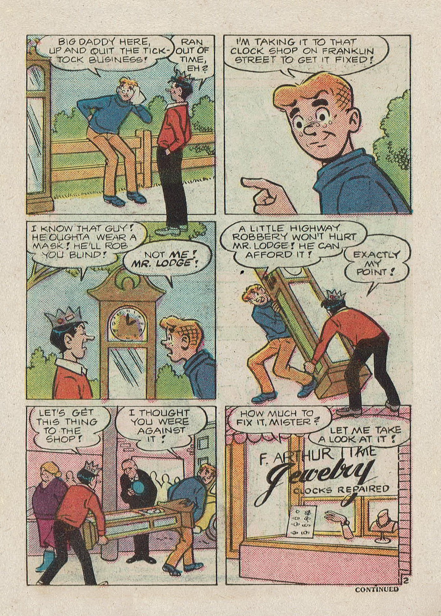Read online Jughead Jones Comics Digest comic -  Issue #54 - 123