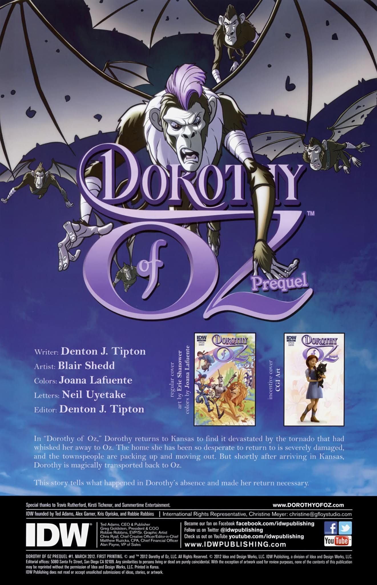 Read online Dorothy of Oz Prequel comic -  Issue #1 - 2