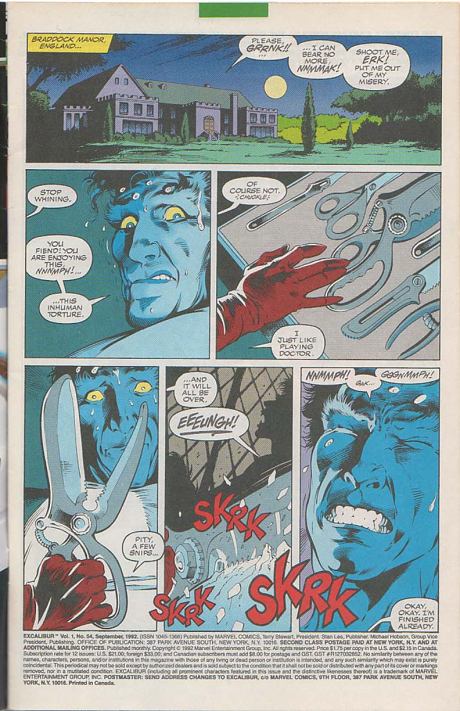 Read online Excalibur (1988) comic -  Issue #54 - 2