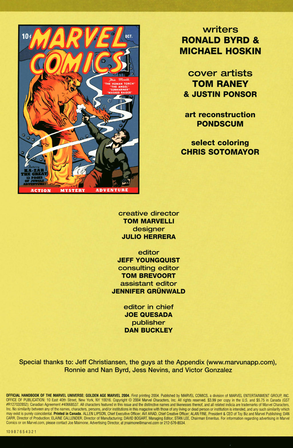 Read online The Official Handbook of the Marvel Universe: Golden Age comic -  Issue # Full - 2