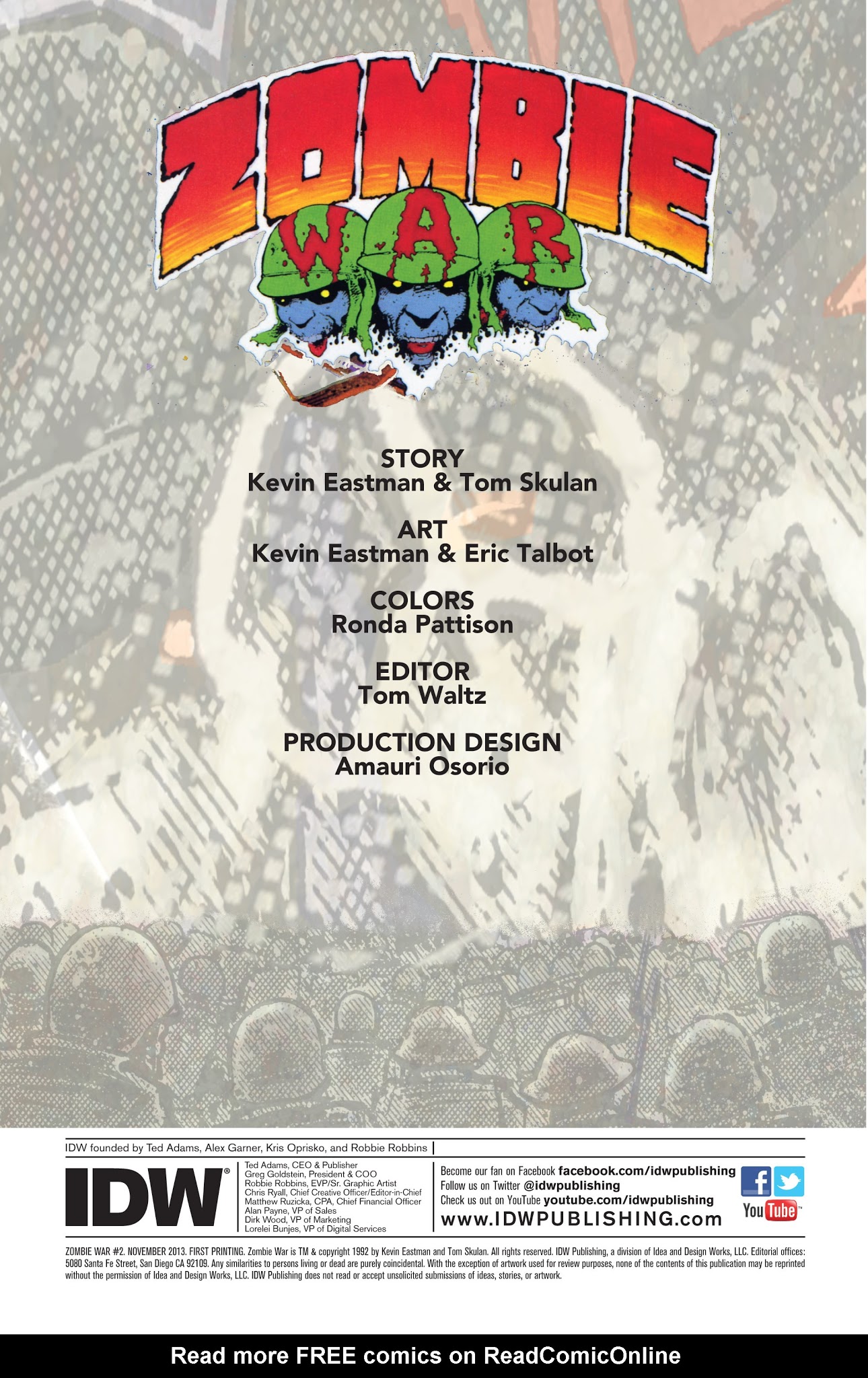 Read online Zombie War comic -  Issue #2 - 2